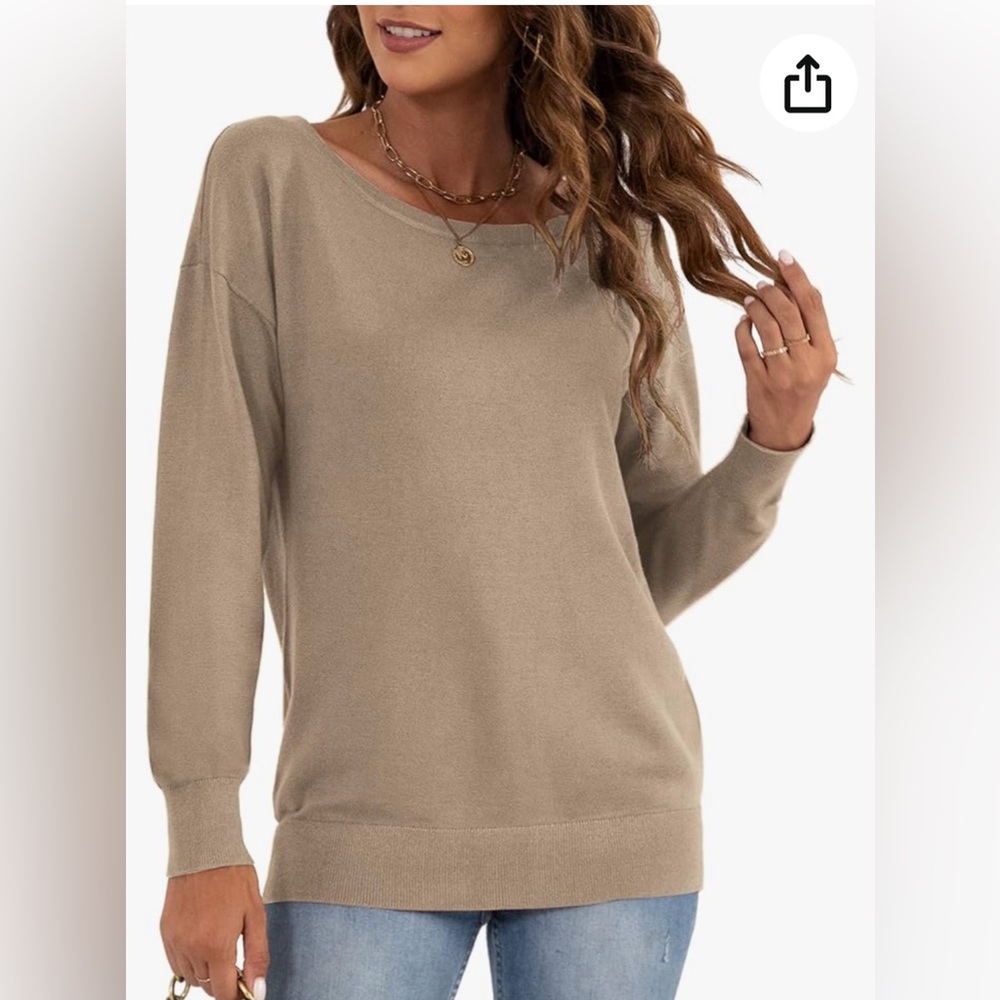 LILBETTER Women's Long Sleeve Crew Neck Sweater size S